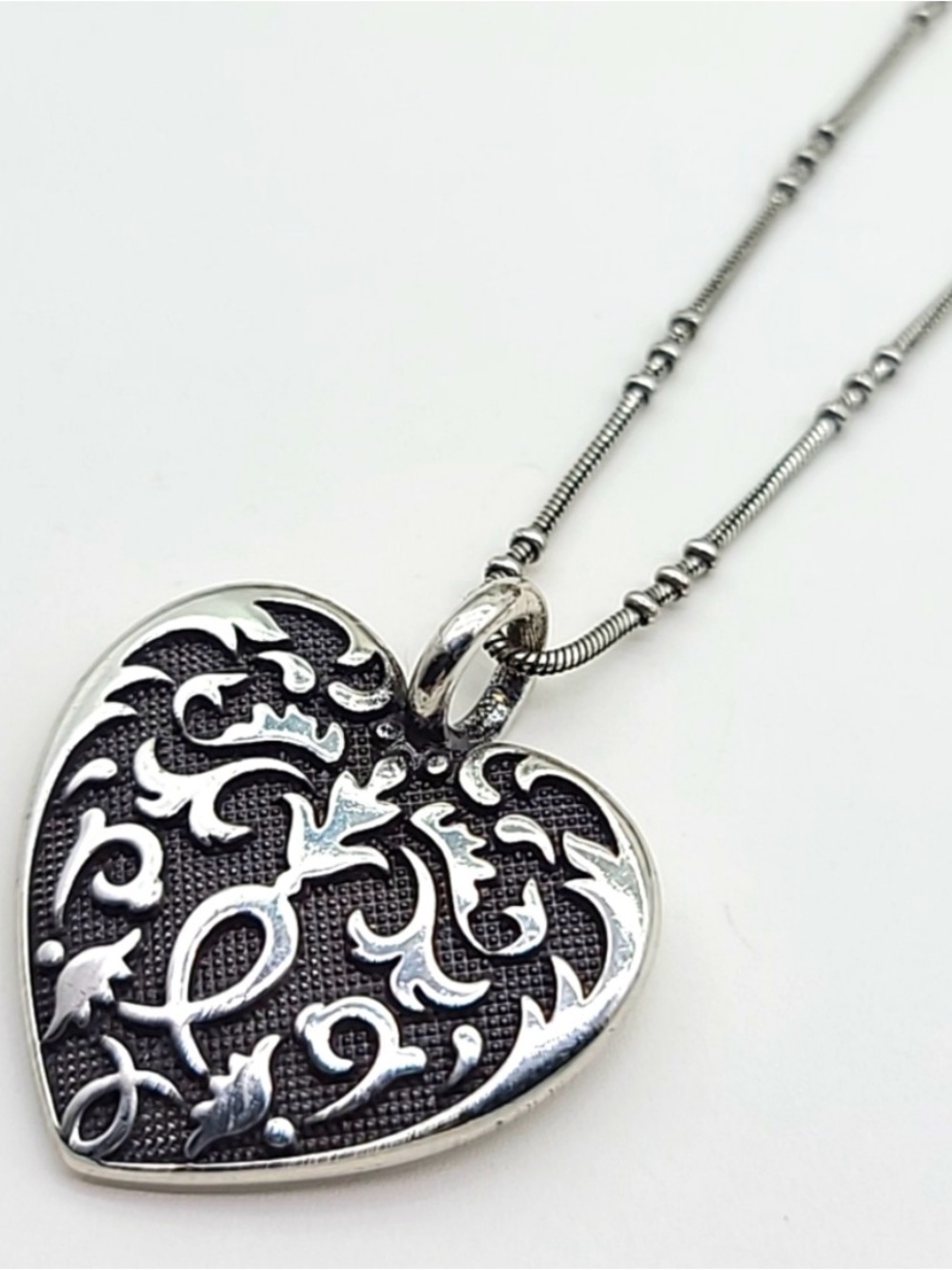 Brighton Silver Plated Heart Necklace - Cordoba Heart collection. JL4770 NWT